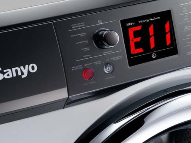 Dấu hiệu nhận biết lỗi E11 máy giặt Sanyo