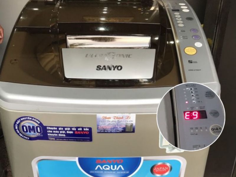Nguyên nhân và cách sửa lỗi E9 máy giặt Sanyo
