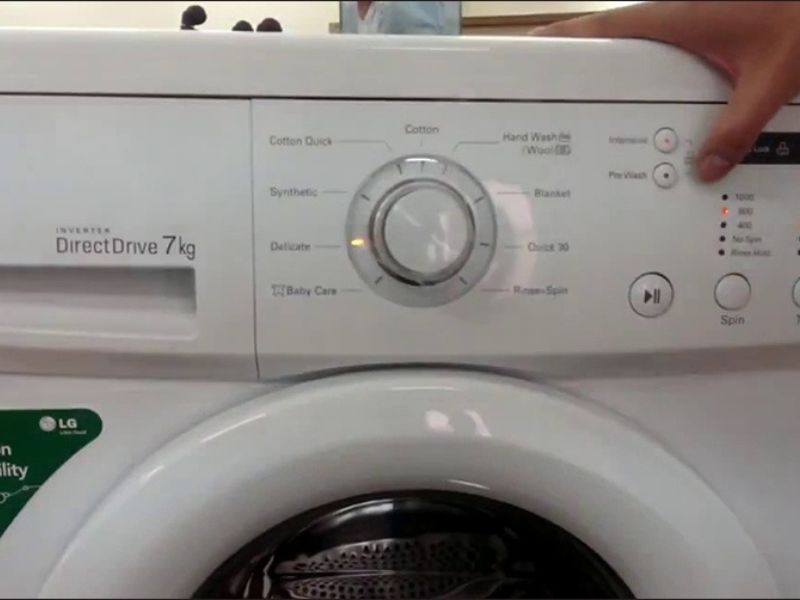 Dấu hiệu nhận biết lỗi 1E máy giặt LG