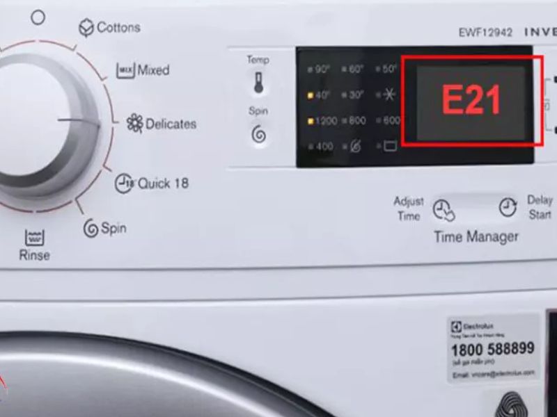 Dấu hiệu nhận biết lỗi E21 máy giặt Toshiba
