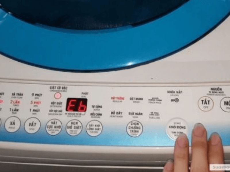Dấu hiệu nhận biết lỗi E6 máy giặt Toshiba