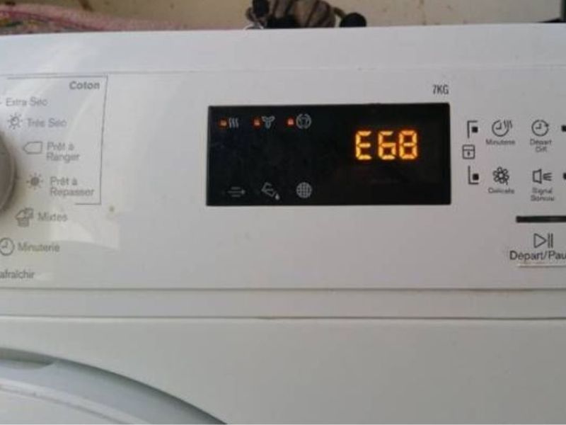 Dấu hiệu nhận biết lỗi E68 máy giặt Electrolux