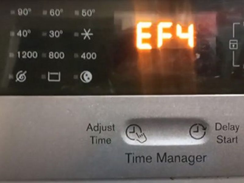 Dấu hiệu nhận biết lỗi EF4 máy giặt Electrolux