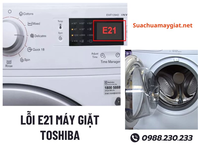 Sửa lỗi E21 máy giặt Toshiba