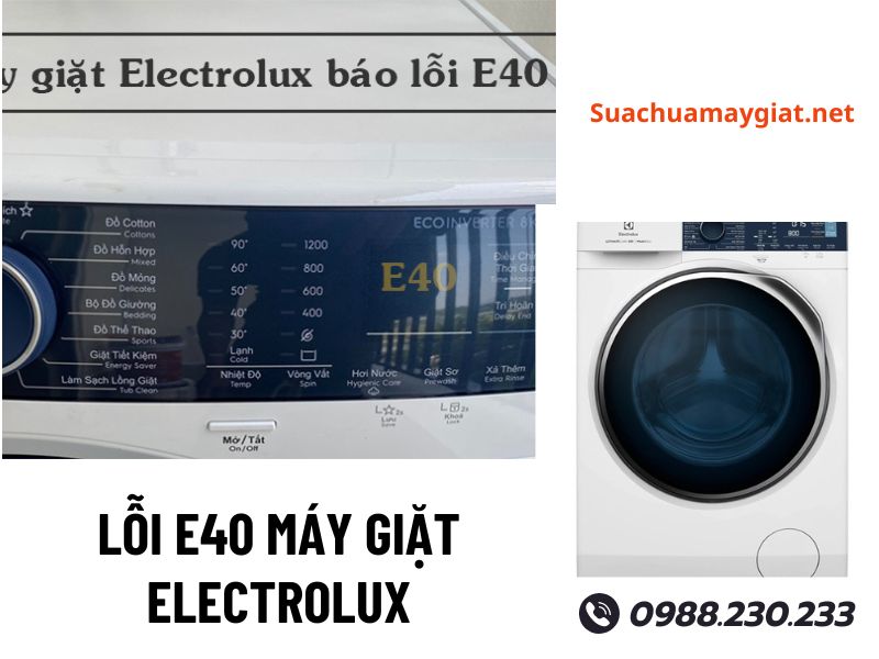 Sửa máy giặt Electrolux báo lỗi E40