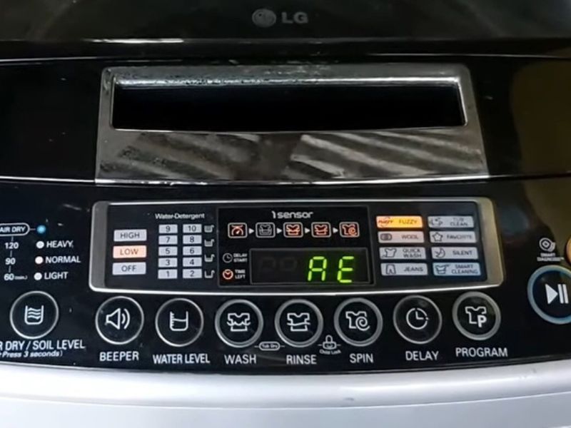 Nguyên nhân và cách sửa lỗi AE máy giặt LG