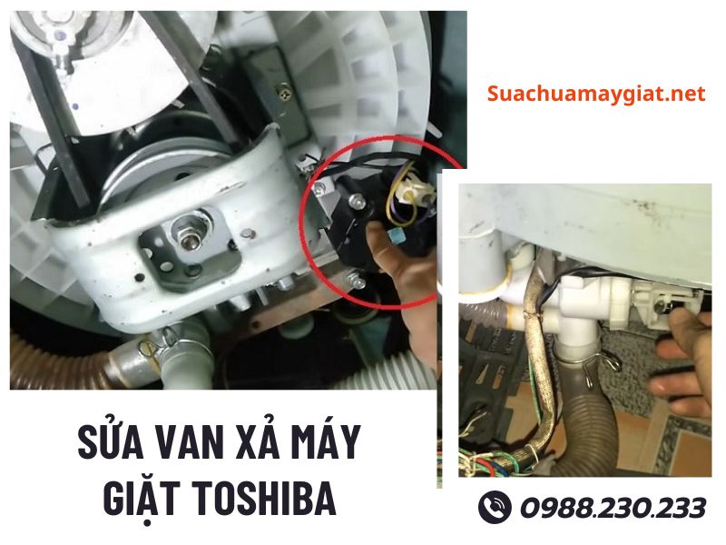 Sửa van xả máy giặt Toshiba