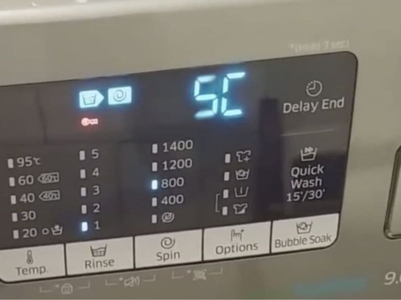 Dấu hiệu nhận biết lỗi 5C máy giặt Samsung