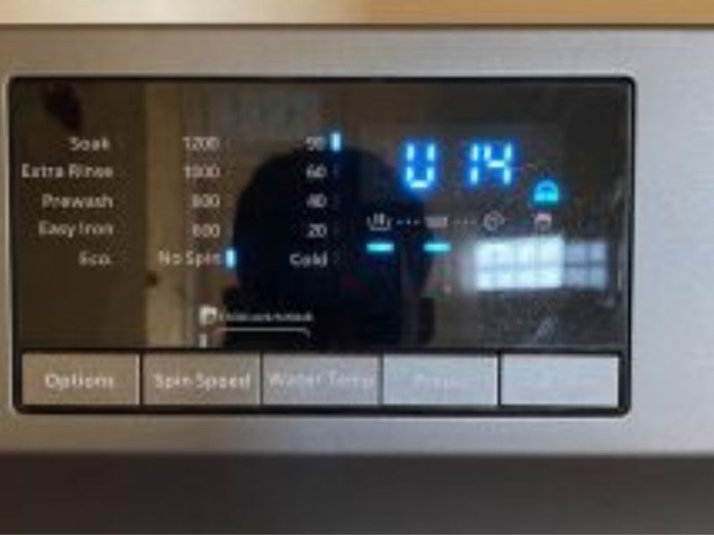 Dấu hiệu nhận biết máy giặt Panasonic báo lỗi U14